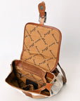 American Darling Hand Tooled Hair On Genuine Leather Women Bag Western Handbag Purse