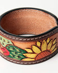 American Darling ADBRF160 Hand tooled carved Genuine Leather Bracelet women