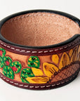 American Darling Bracelet Hand Tooled Carved Genuine Leather Women | Handmade Western Rustic