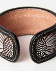 American Darling ADBRF163 Hand tooled carved Genuine Leather Bracelet women