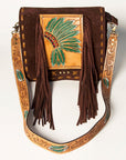 American Darling ADBGA213 Messenger Genuine Leather Women Bag Western Handbag Purse