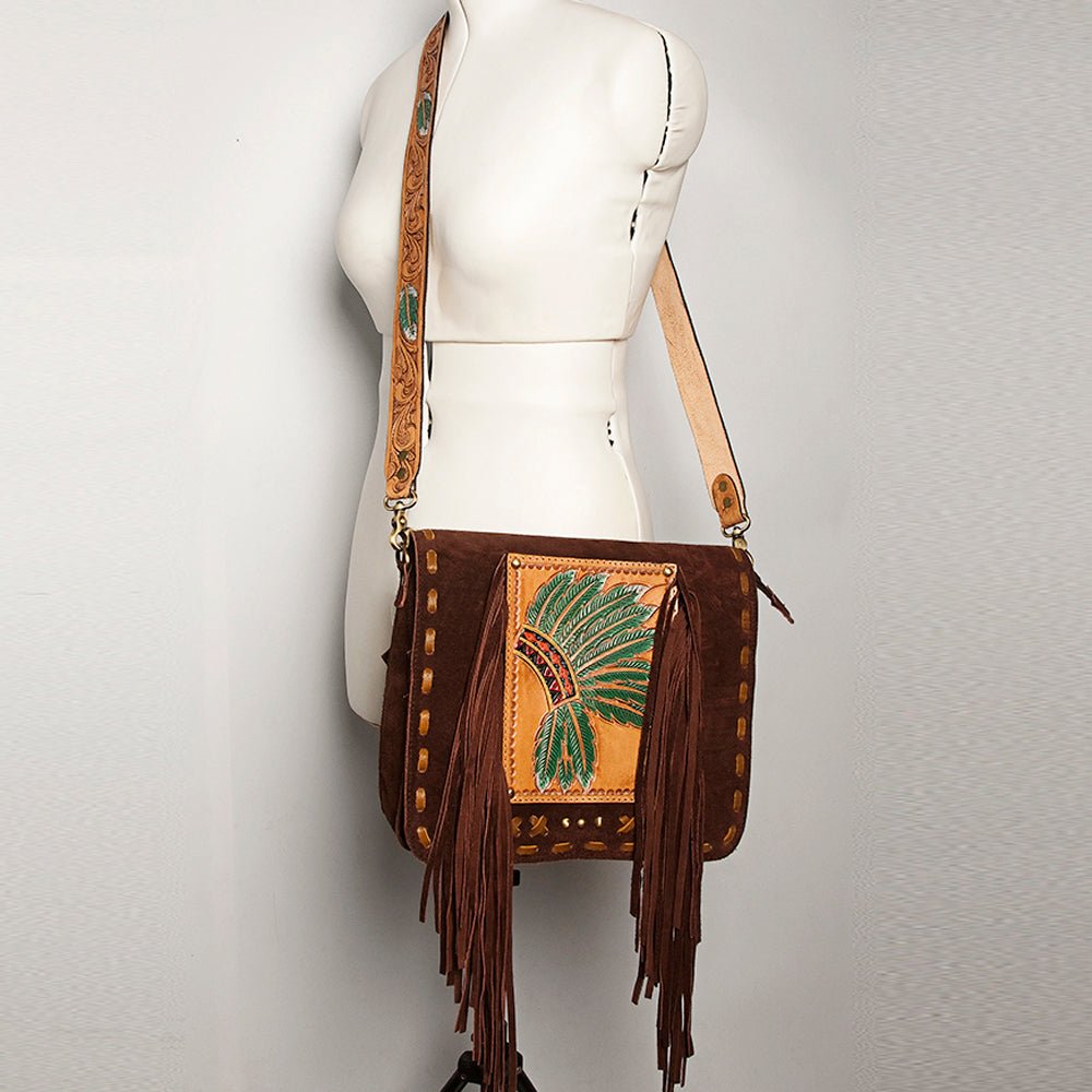 American Darling ADBGA213 Messenger Genuine Leather Women Bag Western Handbag Purse