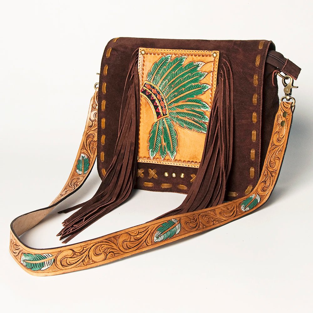 American Darling ADBGA213 Messenger Genuine Leather Women Bag Western Handbag Purse