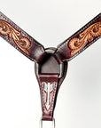 American Darling Western Horse Genuine Leather Breast Collar Brown