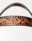 American Darling ADPAF134-HS Western Horse Floral Headstall  Genuine Leather Tan