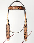 American Darling ADPAF134-HS Western Horse Floral Headstall  Genuine Leather Tan