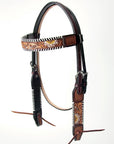 AMERICAN DARLING Western Horse Headstall Breast Collar Set American Leather