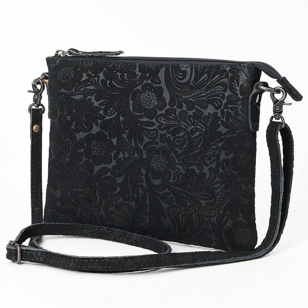 American Darling Western Small Crossbody Bag – Genuine Hair-On Cowhide Leather with Fringes, Adjustable Strap, Handcrafted in Texas