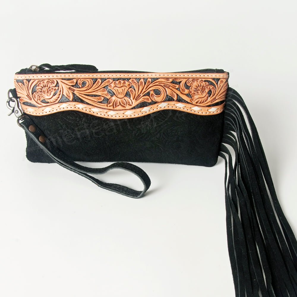 American Darling Wristlet Genuine Leather Women Bag W. Handbag Purse –