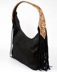Hobo Hair On Saddle Blanket Genuine Leather Western Bag For Women