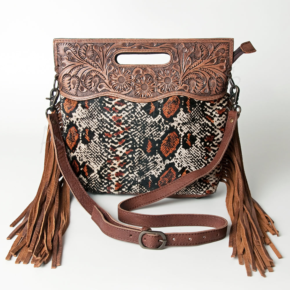 American Darling Clutch Hand Tooled Saddle Blanket Fabric Genuine Leather Western Women Bag Handbag Purse | Purses for Cute