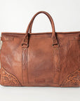 American Darling ADBG516 Duffel Hand Tooled Saddle Blanket Genuine Leather Women Bag Western Handbag Purse
