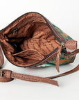 American Darling Saddle Blanket Genuine Leather Women Bag Western Handbag Purse