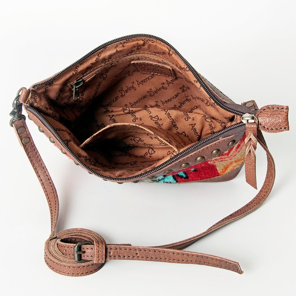 American Darling Saddle Blanket Genuine Leather Women Bag Western Handbag Purse