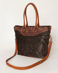 American Darling Tote Hand Tooled Hair On Genuine Leather Women Bag Western Handbag Purse