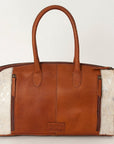 American Darling Duffel Hand Tooled Hair On Genuine Leather Women Bag Western Handbag Purse