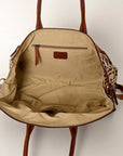 American Darling Duffel Hand Tooled Hair On Genuine Leather Women Bag Western Handbag Purse