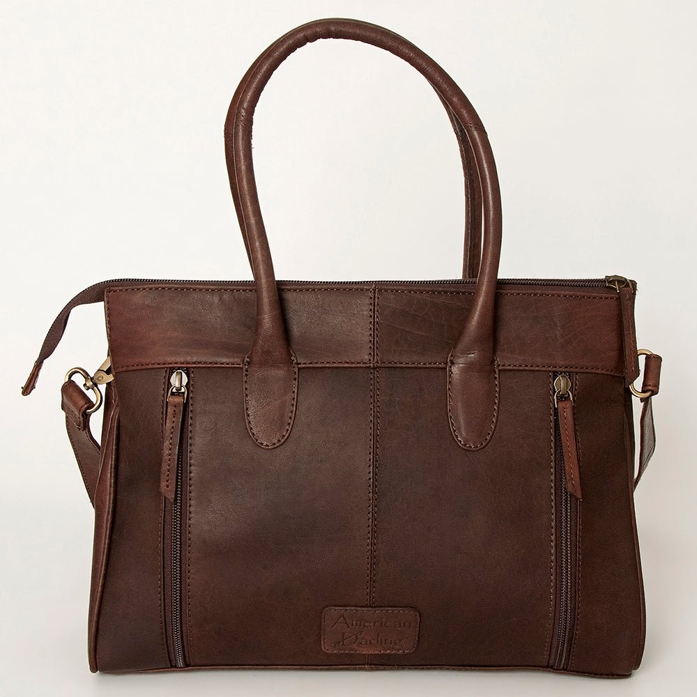 American Darling Tote Hand Tooled Hair On Genuine Leather Women Bag Western Handbag Purse