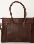 American Darling Tote Hand Tooled Hair On Genuine Leather Women Bag Western Handbag Purse