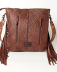 American Darling Large Crossbody Hand Tooled Hair On Genuine Leather Women Bag Western Handbag Purse