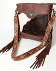 American Darling Large Crossbody Hand Tooled Hair On Genuine Leather Women Bag Western Handbag Purse