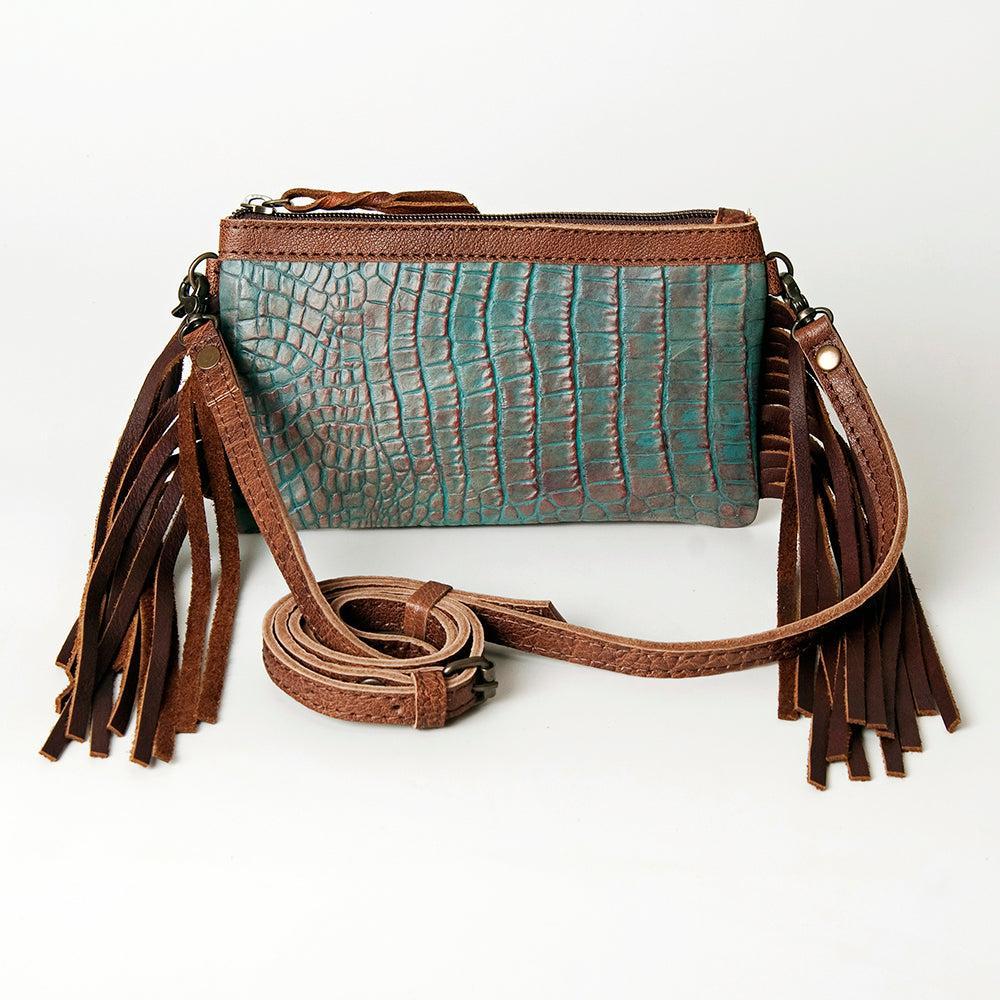 American Darling GIBGX284 Crocodile Embossed Genuine Leather Women Bag Western Handbag Purse