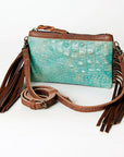 American Darling GIBGX285 Crocodile Embossed Genuine Leather Women Bag Western Handbag Purse