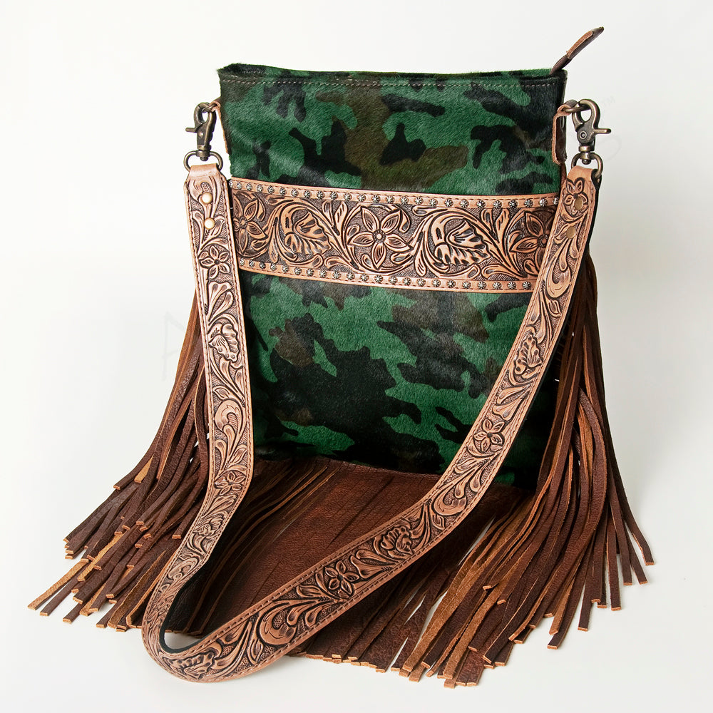 ADBGS192K American Darling Hand Tooled Hair On Genuine Leather Women Bag Western Handbag Purse