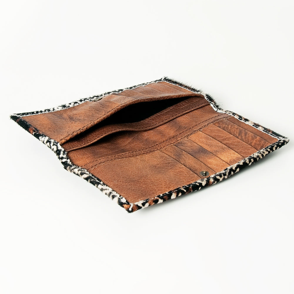 Hair On Genuine Leather Wallet For Women Western Style Purse