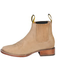 El General Square Toe Ankle Boot in Nobuck Sand