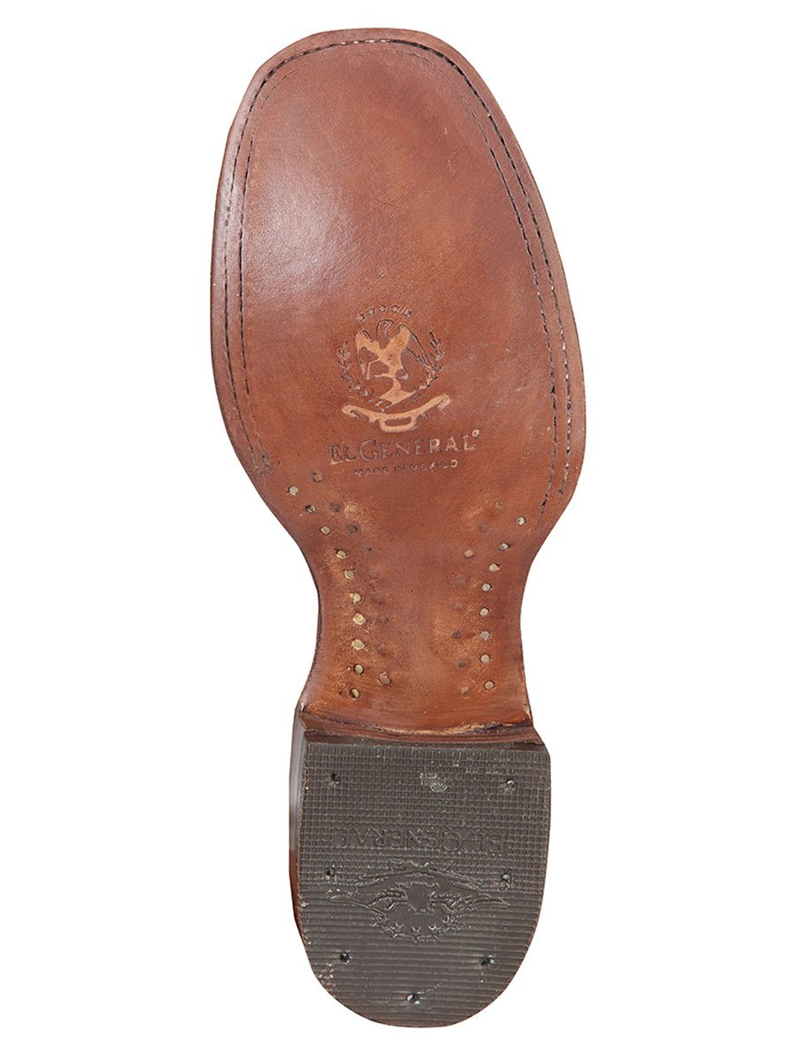 El General Square Toe Ankle Boot in Nobuck Brown