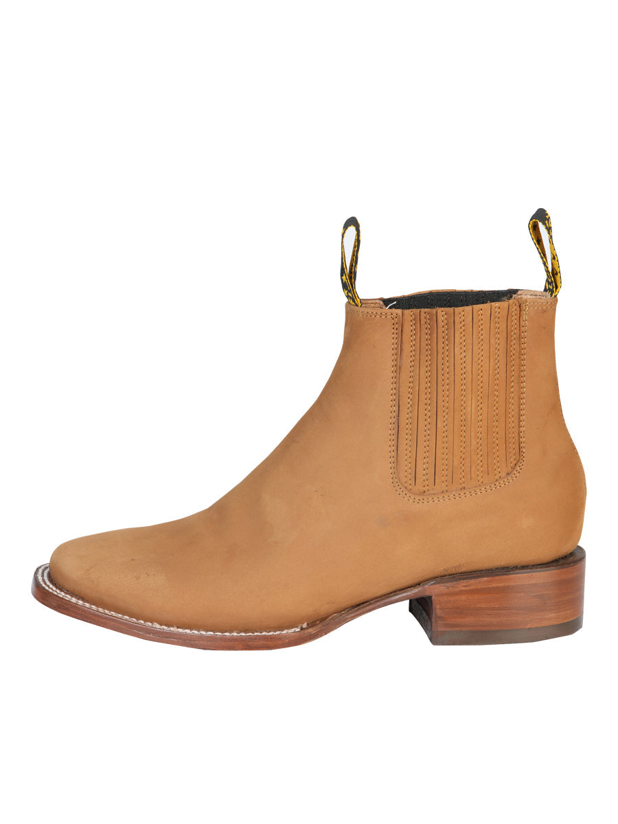 El General Square Toe Ankle Boot in Vintage Gold