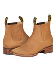 El General Square Toe Ankle Boot in Vintage Gold
