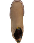 El General Square Toe Ankle Boot in Nobuck Brown