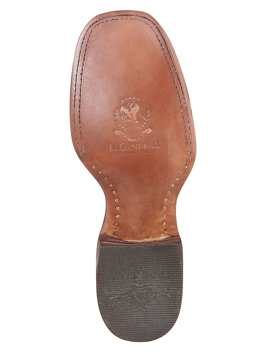 El General Square Toe Ankle Boot in Nobuck Brown