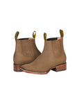 El General Square Toe Ankle Boot in Nobuck Brown