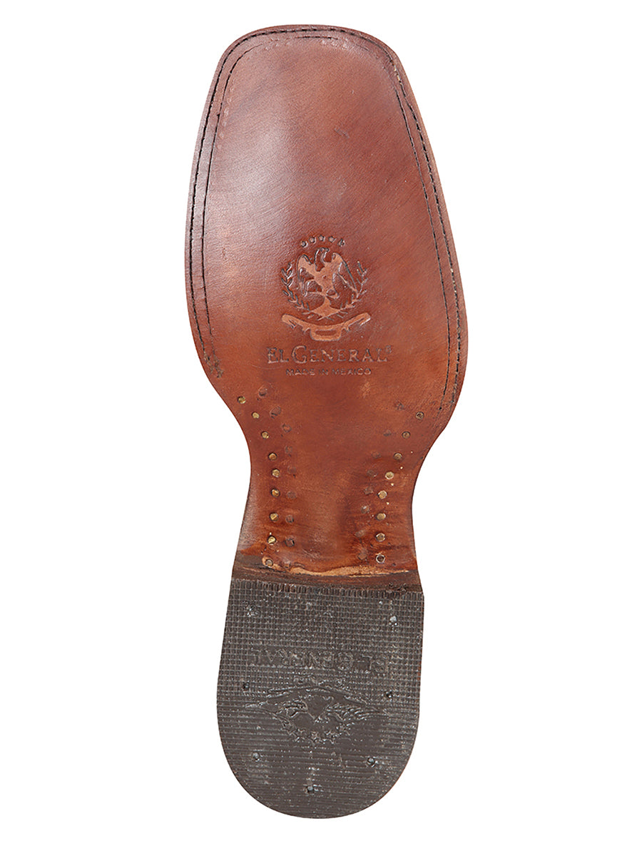 El General Square Toe Ankle Boot — Nubuck Light Brown