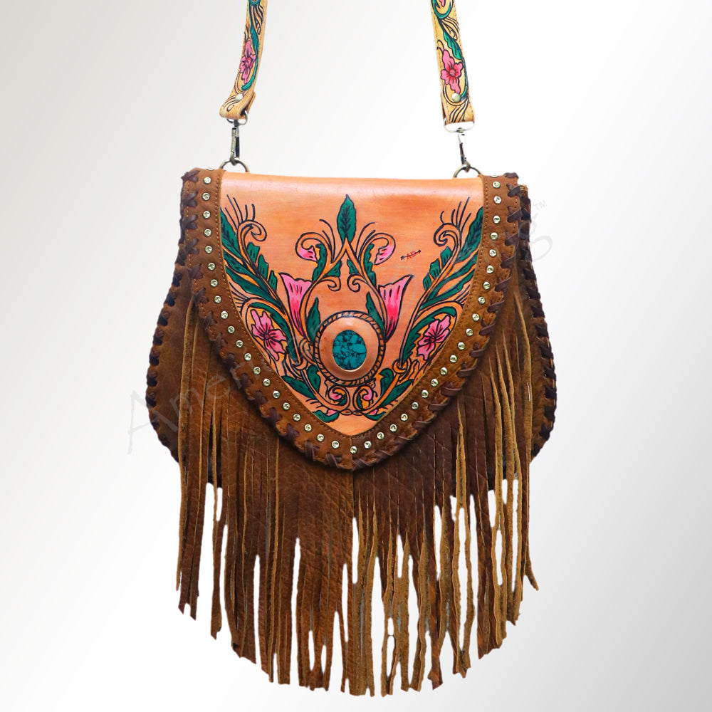 American Darling Messenger Hand Painted Genuine Leather Western Women Bag Handbag Purse | Cute