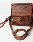 American Darling Organizer Saddle Blanket Genuine Leather Western Women Bag Handbag Purse | for Cute Travel
