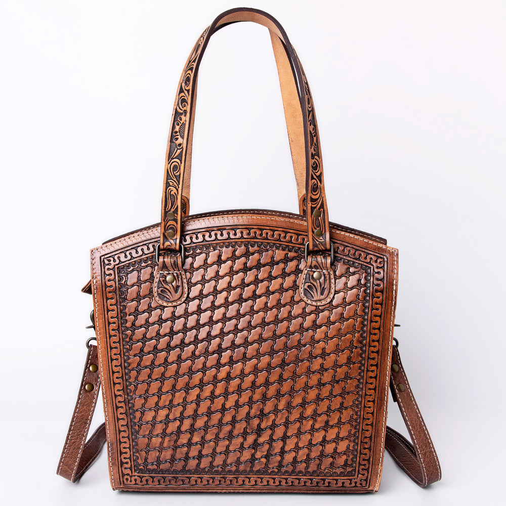American Darling ADBGK108 Tote Hand Tooled Genuine Leather Women Bag Western Handbag Purse