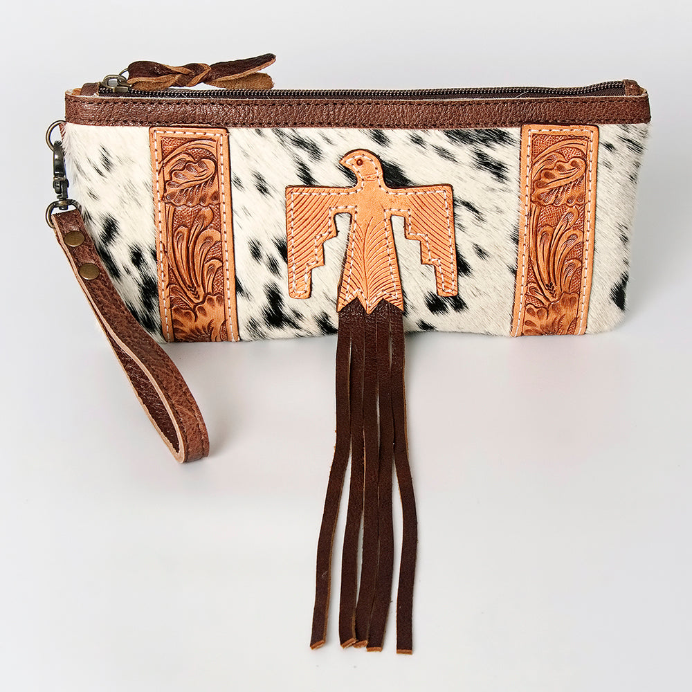 American Darling Wristlet Hand Tooled Hair On Genuine Leather Western Women Bag | Handbag Purse | Women Wristlet Purse | Wristlet Purse | Travel Wristlet Purse | Leather Wristlet Purse | Clutch Wristlet Purse