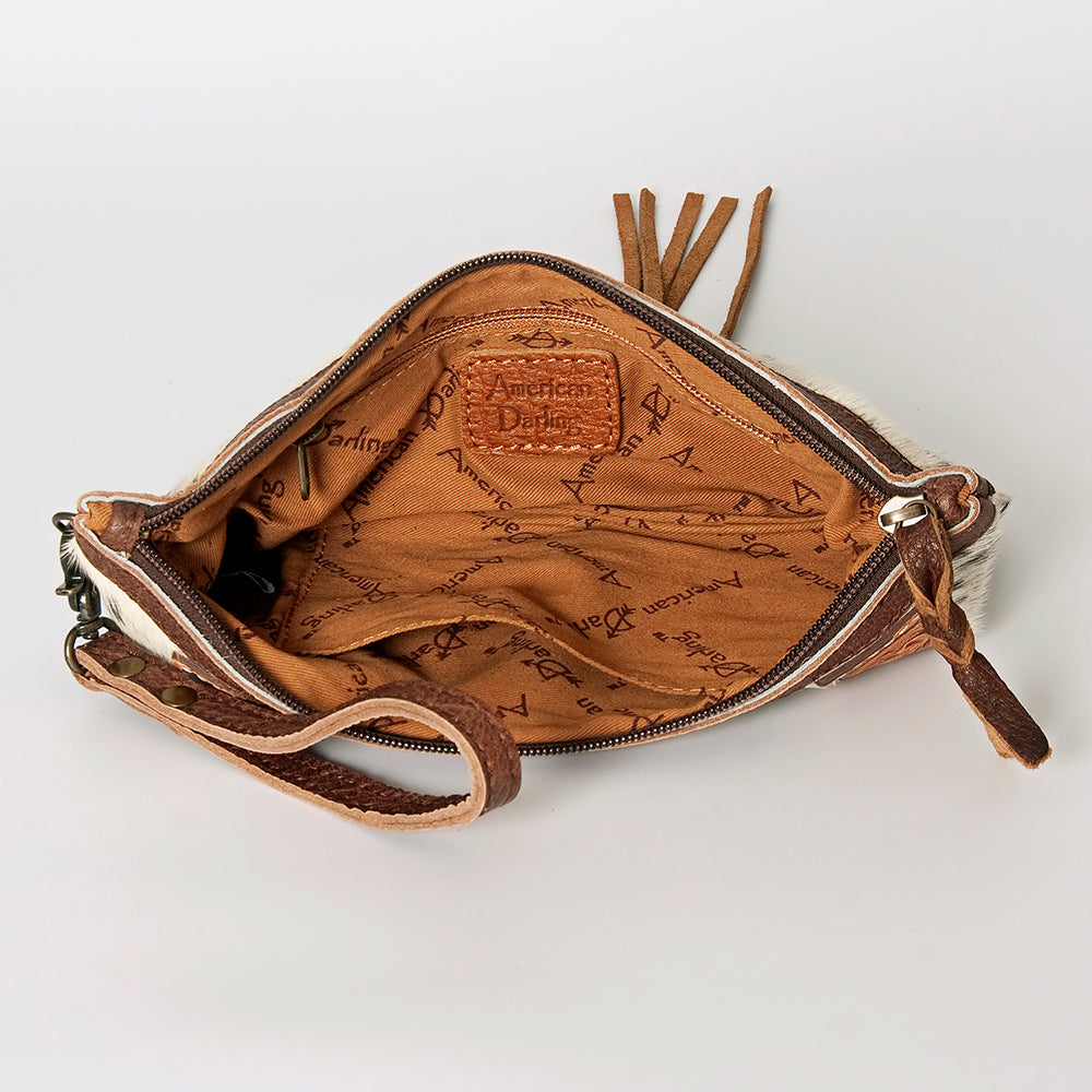 American Darling Wristlet Hand Tooled Hair On Genuine Leather Western Women Bag | Handbag Purse | Women Wristlet Purse | Wristlet Purse | Travel Wristlet Purse | Leather Wristlet Purse | Clutch Wristlet Purse