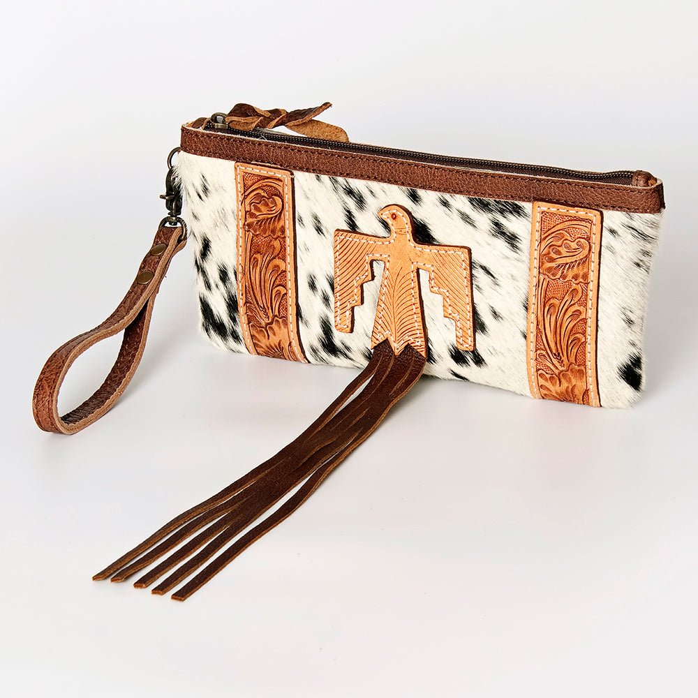 American Darling Wristlet Genuine Leather Women Bag W. Handbag Purse –