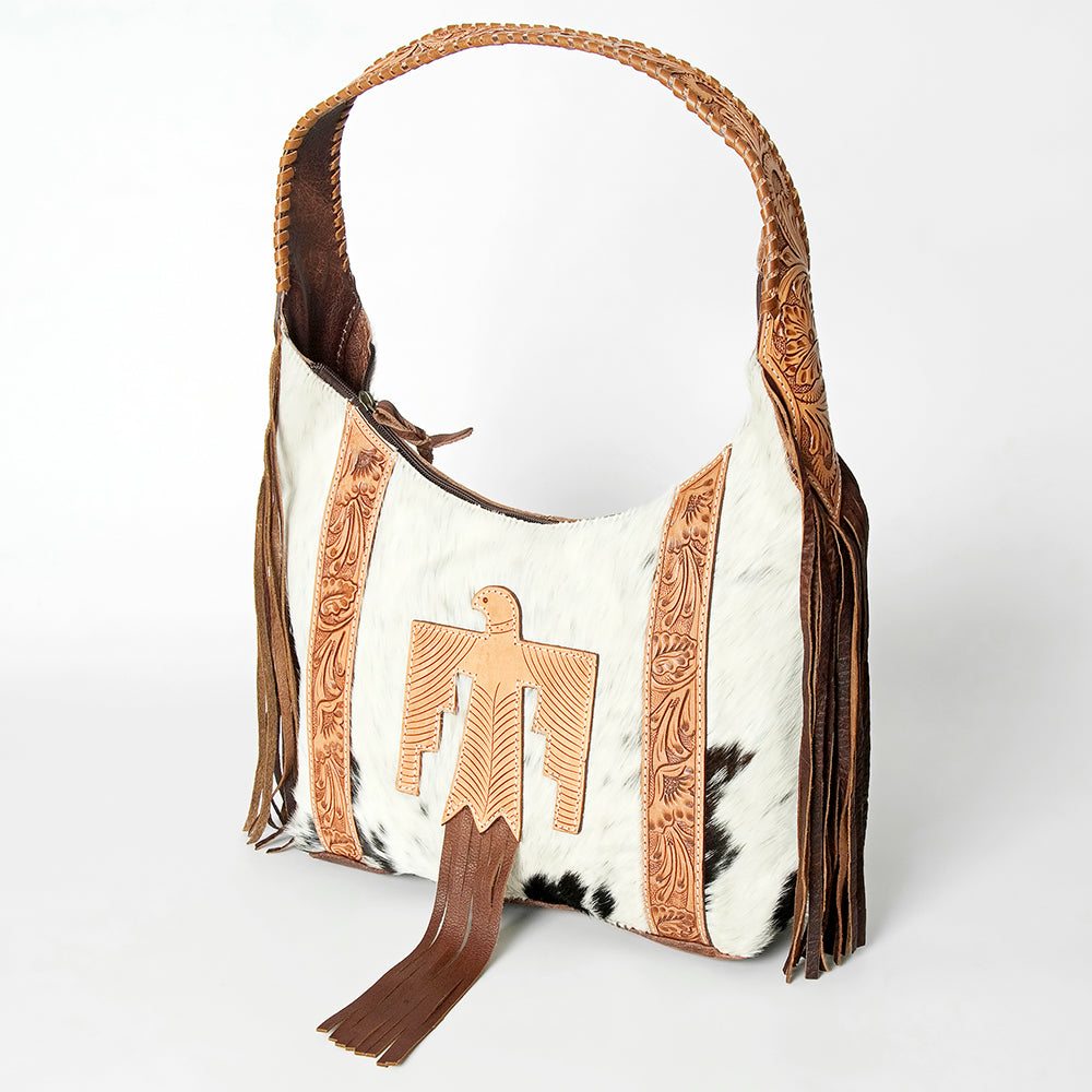 Hobo Hair On Saddle Blanket Genuine Leather Western Bag For Women
