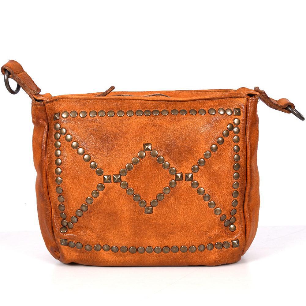 Never Mind Nmbgr107Tan Cross Body I Vintage Handmade Genuine Cowhide Leather Women Bag Western Handbag Purse