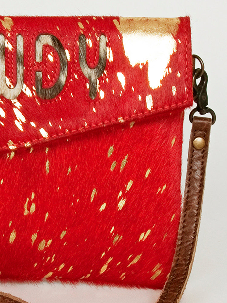 American Darling ADBGS178O Envelope Hair On Genuine Leather women bag western handbag purse