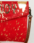 American Darling ADBGS178O Envelope Hair On Genuine Leather women bag western handbag purse