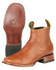 El General Square Toe Ankle Boot — Tejas Ocre