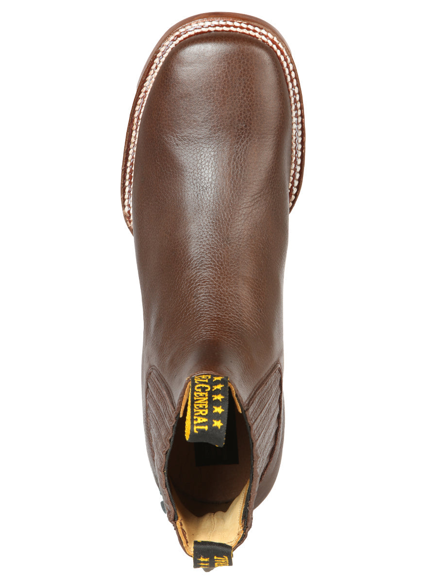 El General Square Toe Ankle Boot in Copper