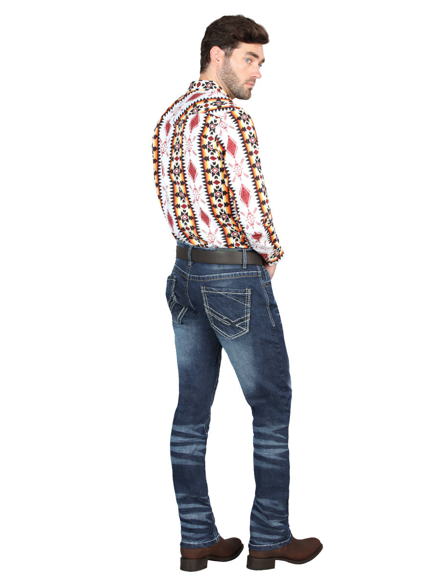 El Norteño Medium Blue Skinny Stretch Pants
